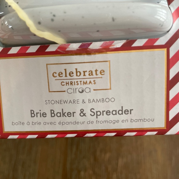 Ciroa Stoneware Brie/Appetizer Baker & Spreader  Santa Bowl With Red Hat Top NWT - Picture 4 of 4